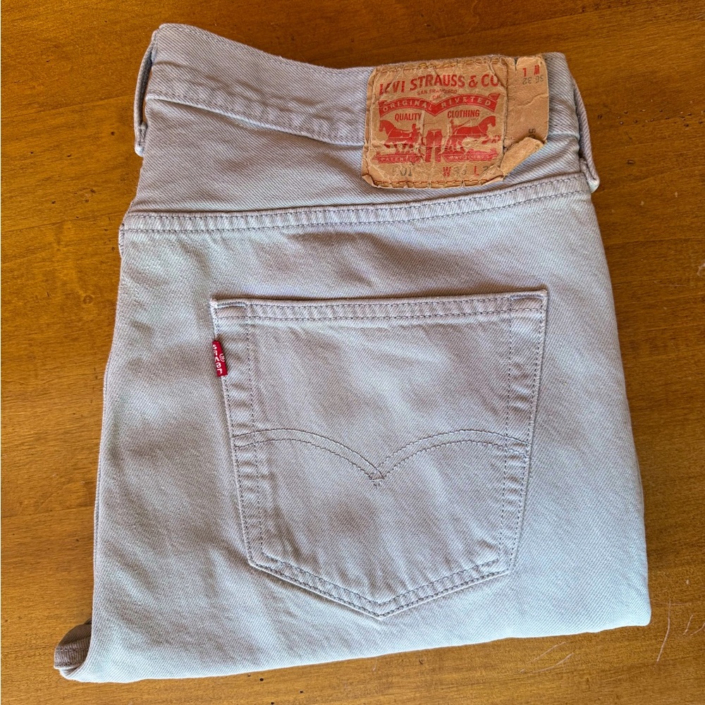Levi’s 501 Original Fit Jeans W36 L32 Light Gray Vintage Wash